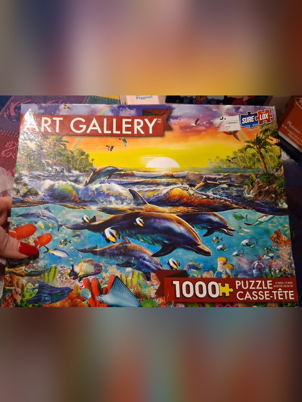 Art Gallery Tropical Dolphins And Fish 1000 Piece Puzzle